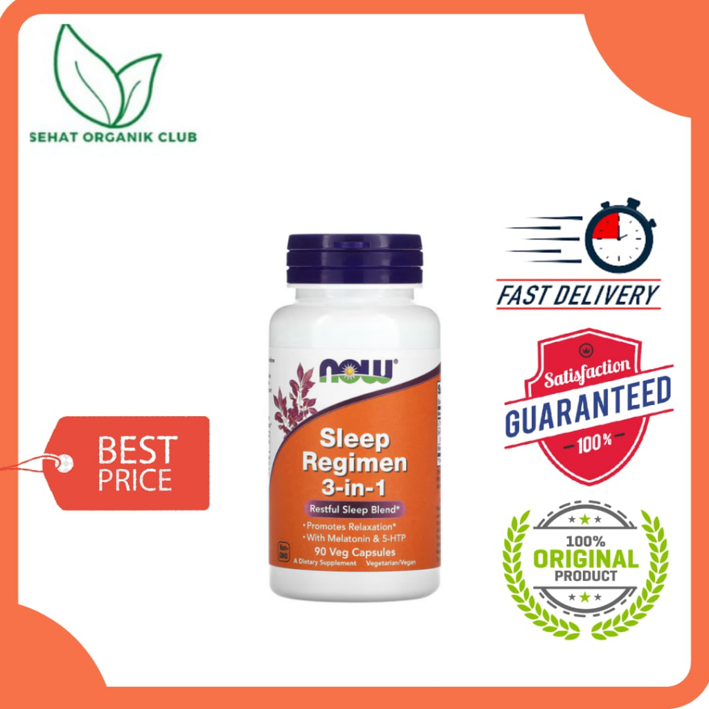 

NOW Foods Sleep Regimen 3-in-1 90 Veg Capsules