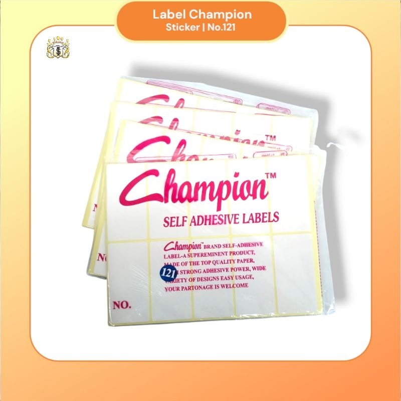 

Sticker / Label Champion No 121 / Label Putih Polos / Serbaguna