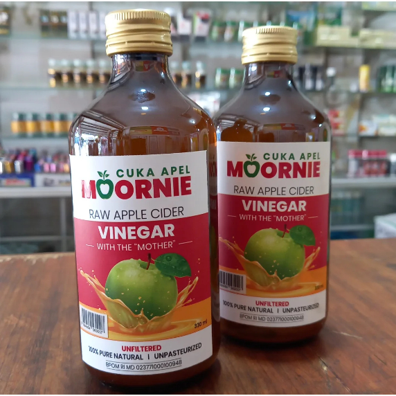 

Cuka Apel Moornie Raw Apple Cider VInegar with the Mother 330 ml
