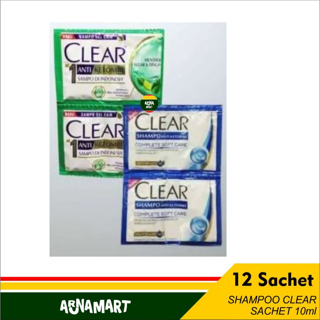 SHAMPOO CLEAR SACHET 10ML - 12 SACHET - 1 RENCENG