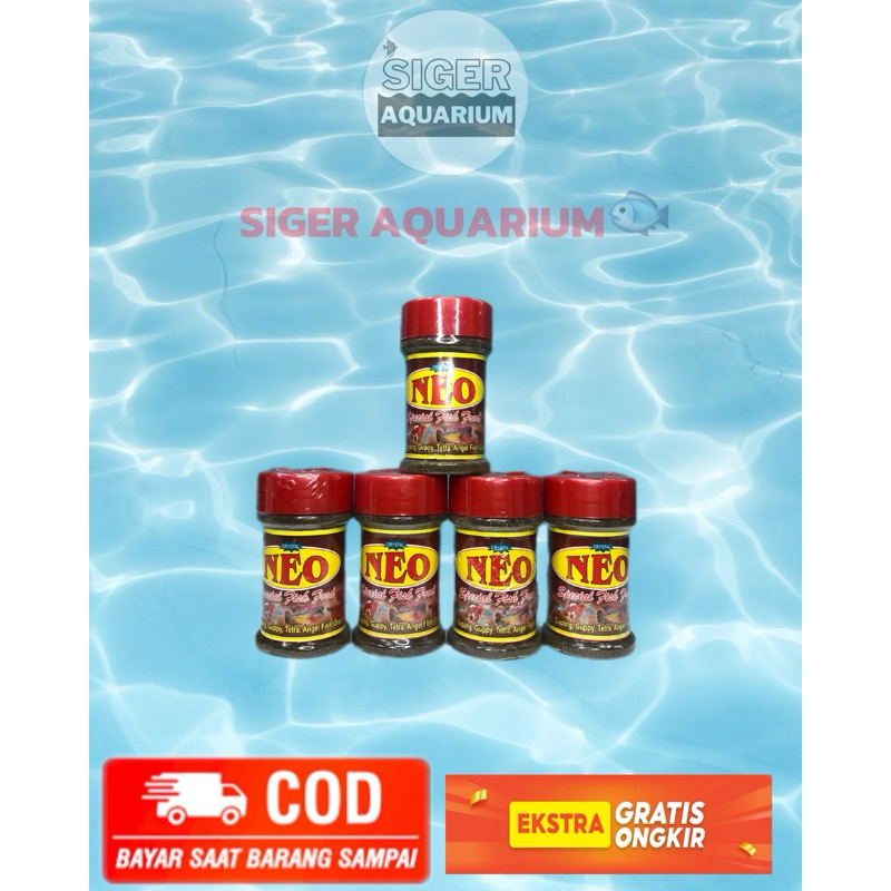 Crystal Neo Colour pakan Ikan Hias Kecil Guppy Cupang Tetra Koki Neo Colour