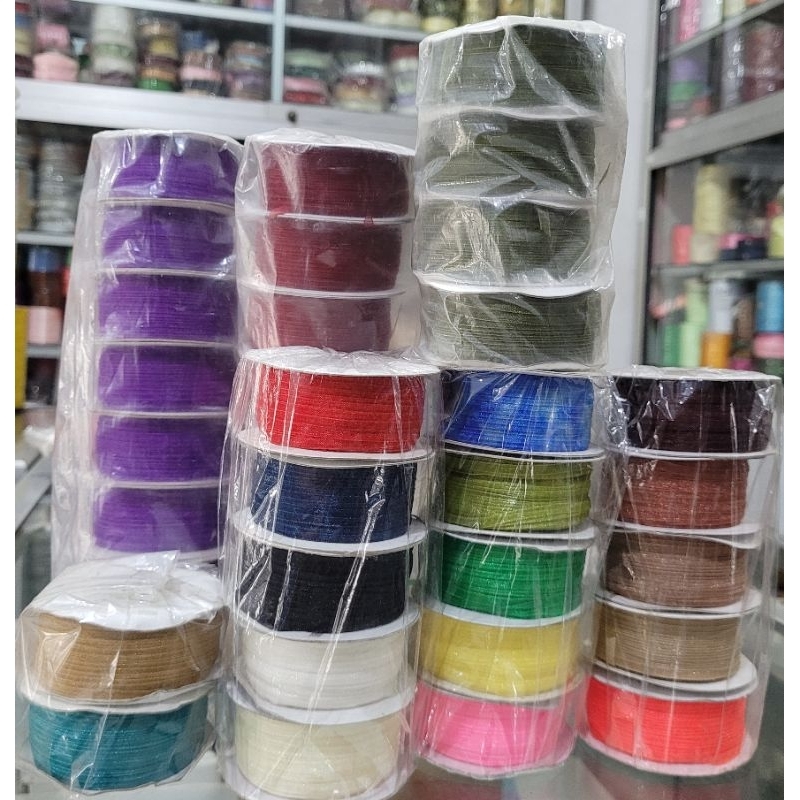 

Pita Organdi Polos kecil 3mm 1/8 in . Pita Organza Warna . 80 yard