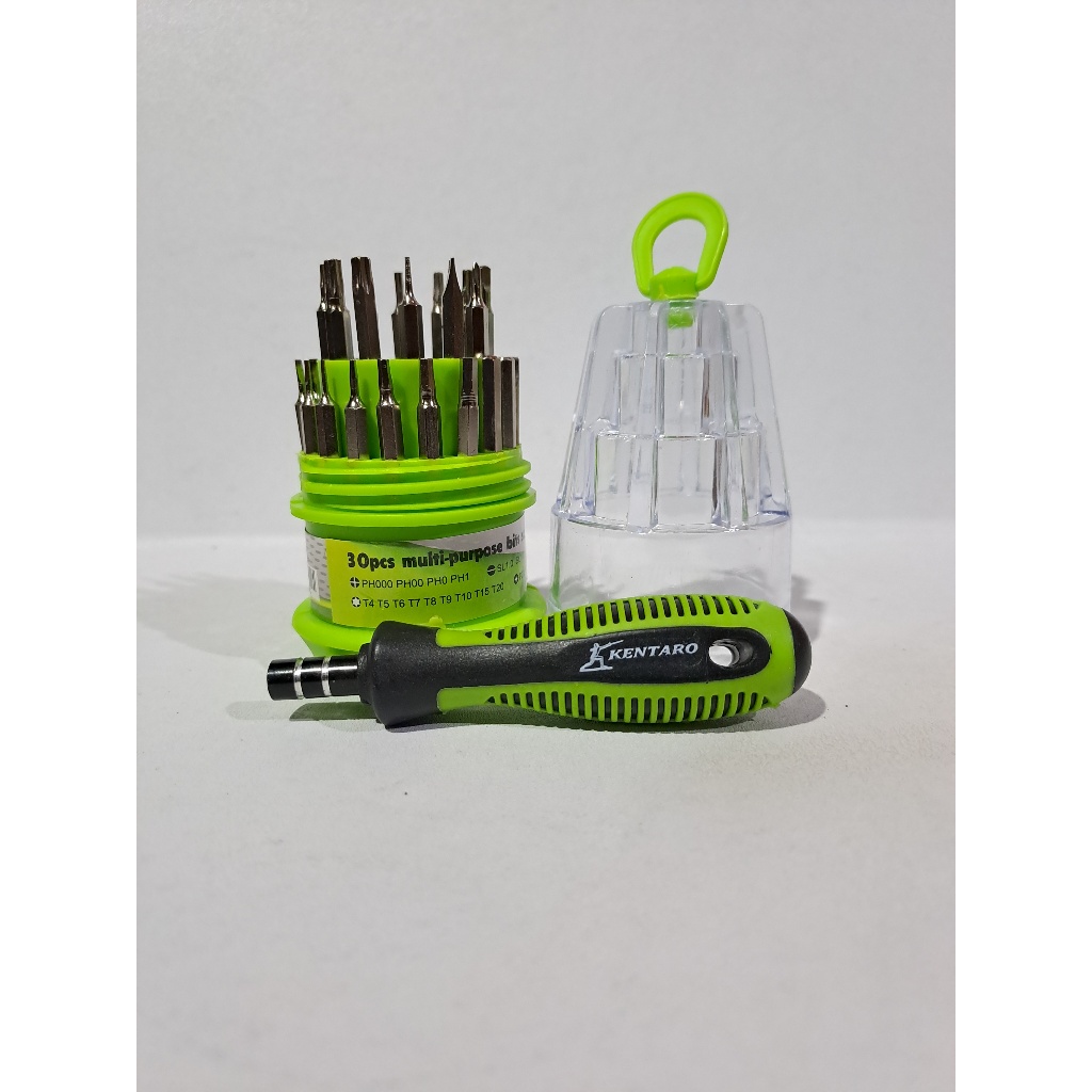 KENTARO OBENG MULTIFUNGSI 30 PCS MULTIPURPOSE BITS SCREWDRIVER SET