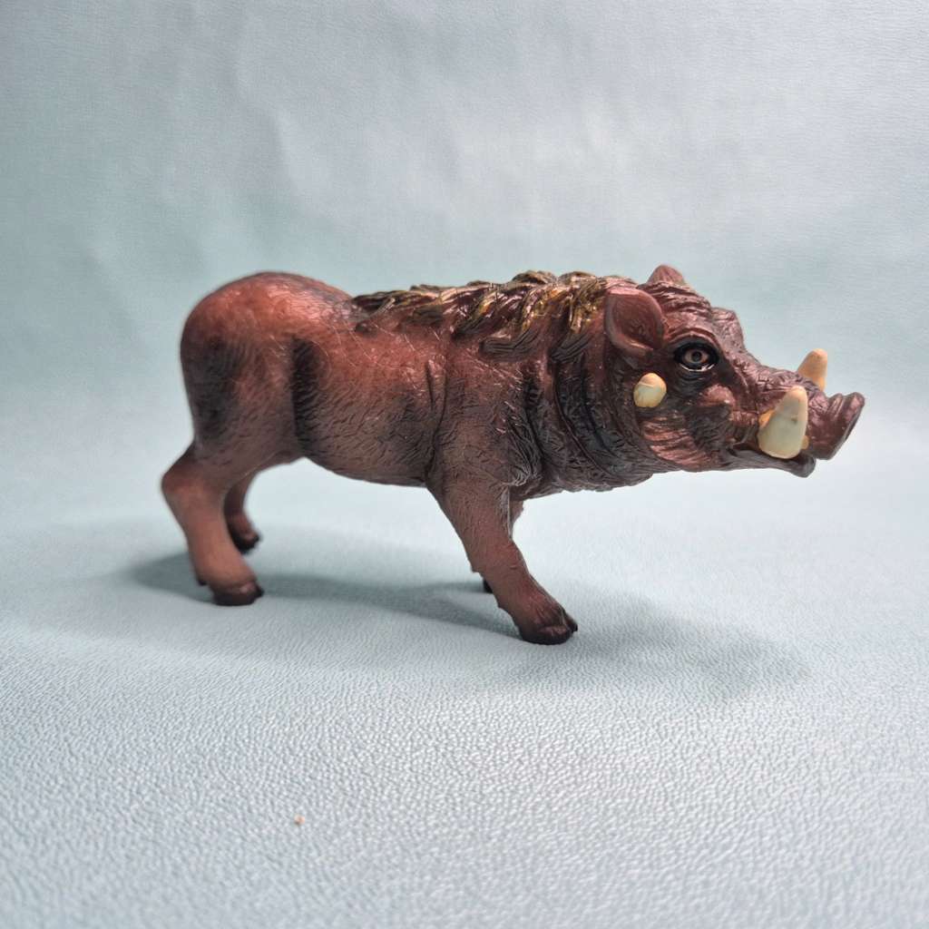 Figure Hewan Babi Hutan Liar Wild Boar PVC padat mainan miniatur diorama 12 cm