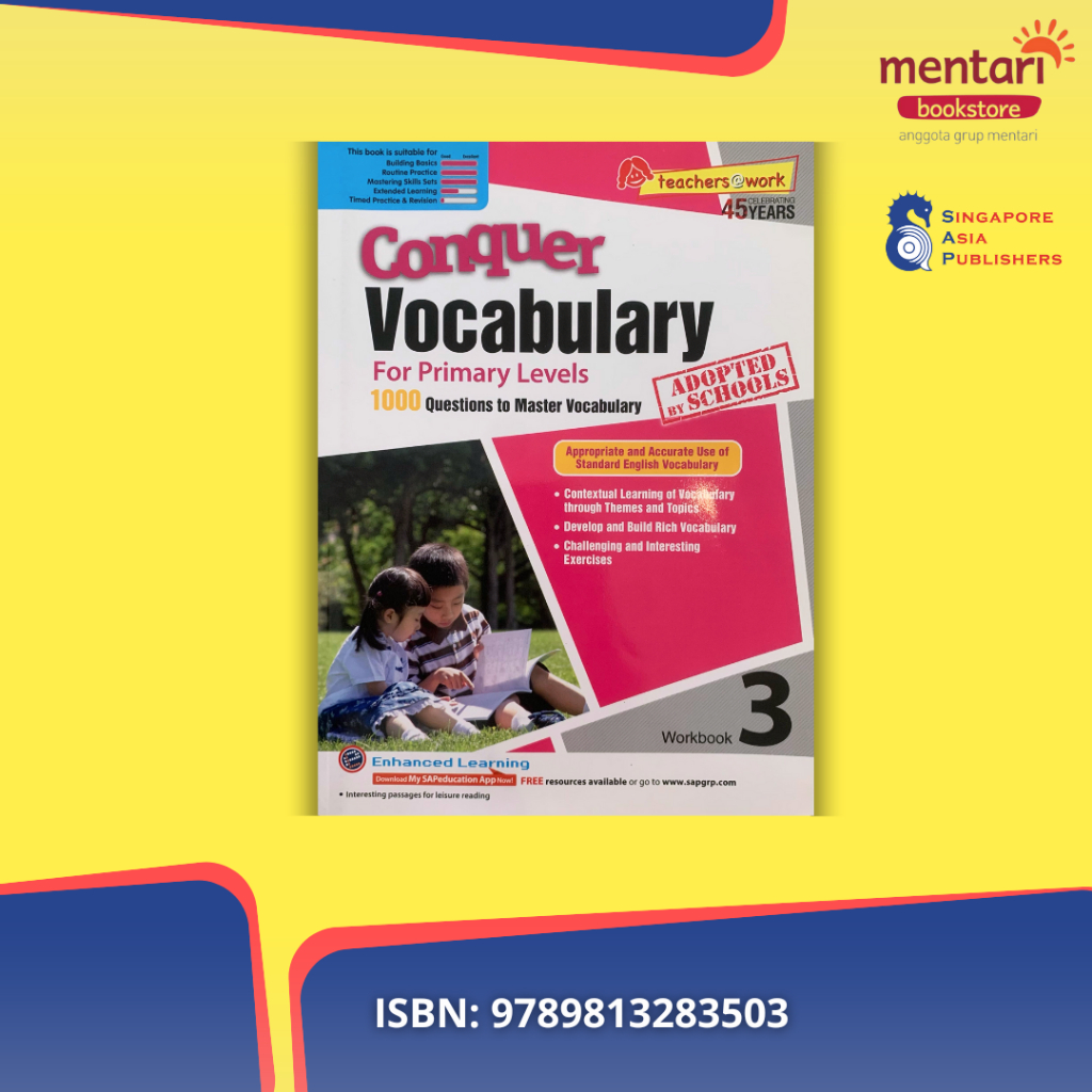 SAP Conquer Vocabulary Workbook | Buku Latihan Bahasa Inggris SD