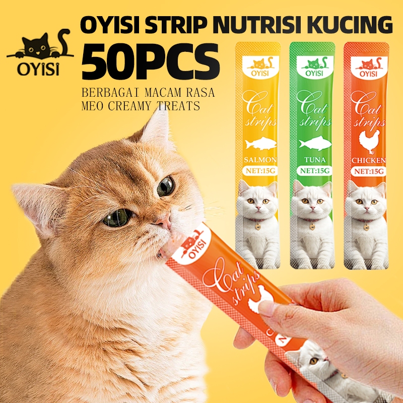 Makanan Basah Kucing Murah Penggemuk Creamy Treats Creamy Cat Strip Ayam Halal Certified Cemilan Kuc