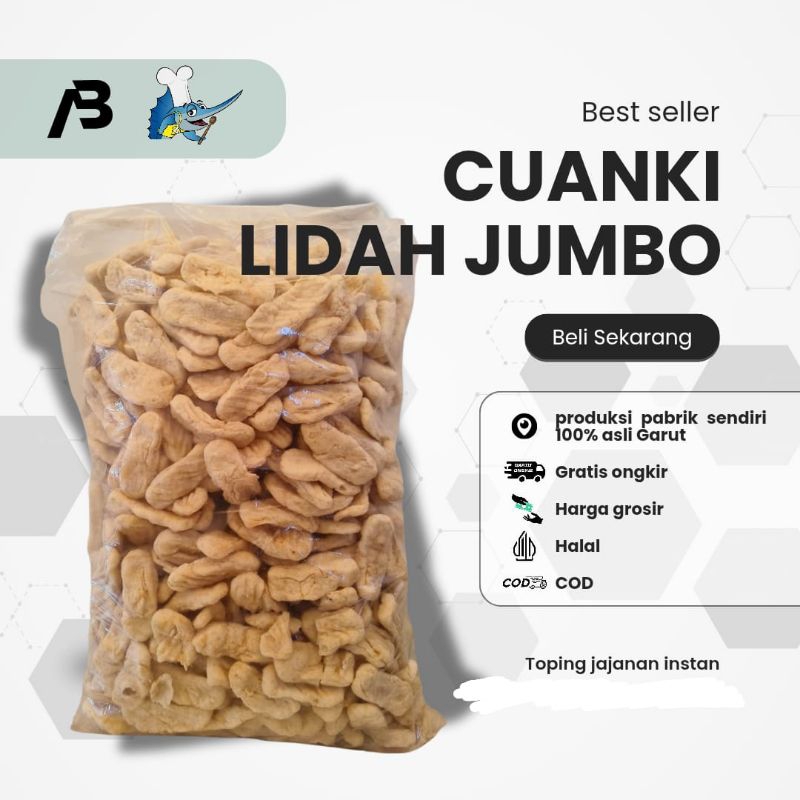 

Toping seblak best seller CUANKI LIDAH JUMBO isi 100 dan 500 pcs free packing
