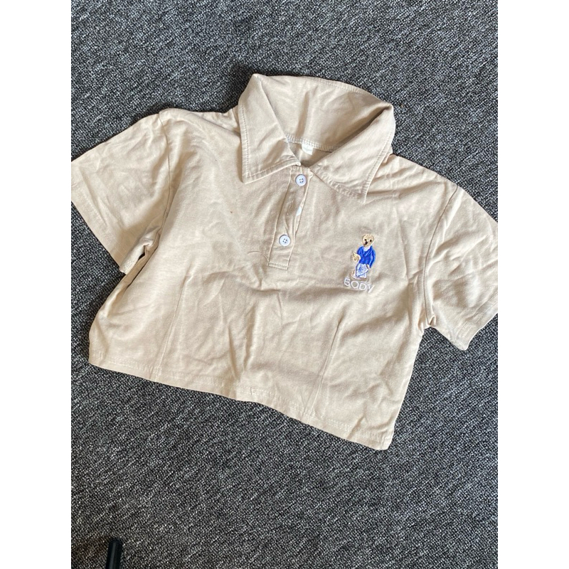 baby tee kerah milo preloved