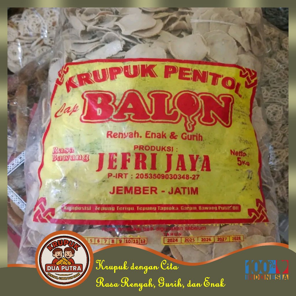 

Krupuk Pentol Kerupuk Baso Cap Balon Ukuran Hemat 500gr