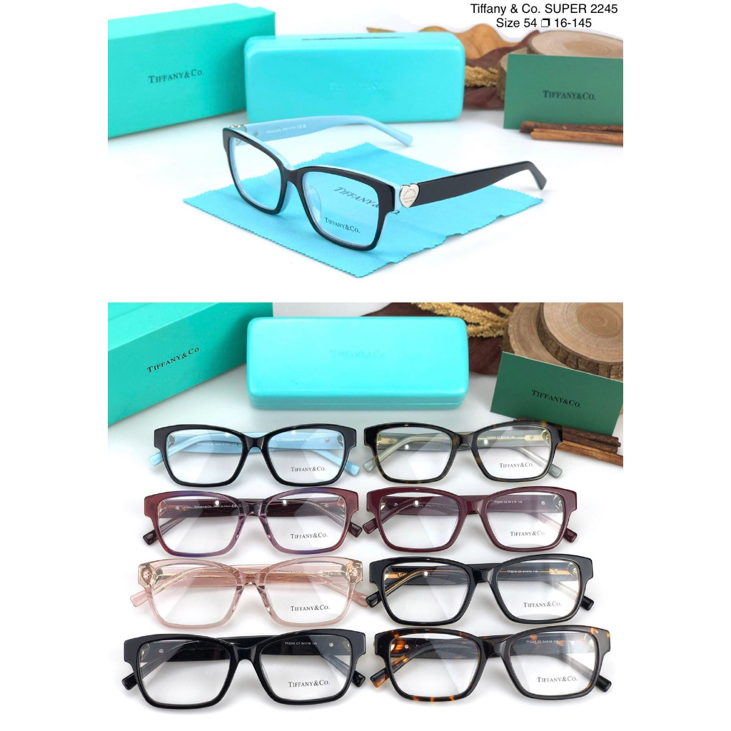 Frame Kacamata Tiffany & Co. 2245 PREMIUM Wanita Feminim Cat Eye Mata Kucing  Size 54-16-145