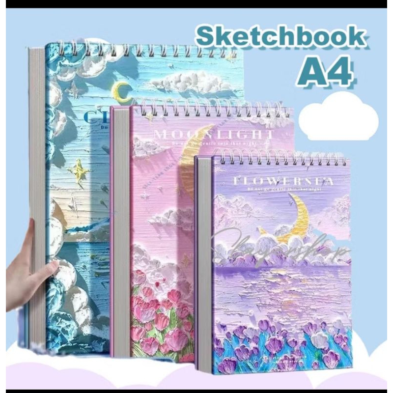 

BUKU GAMBAR 120HALAMAN A4 Aesthetic Sketchbook l 60 Lembar/120 Halaman