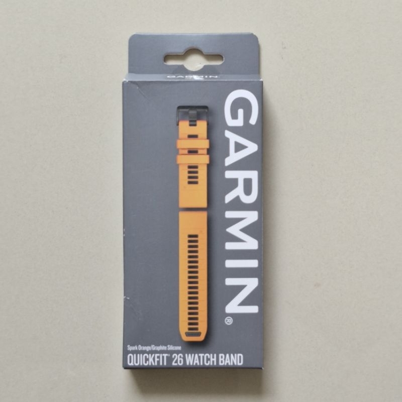 Strap Garmin Quickfit 26mm 26 mm Spark Orange Graphite Original