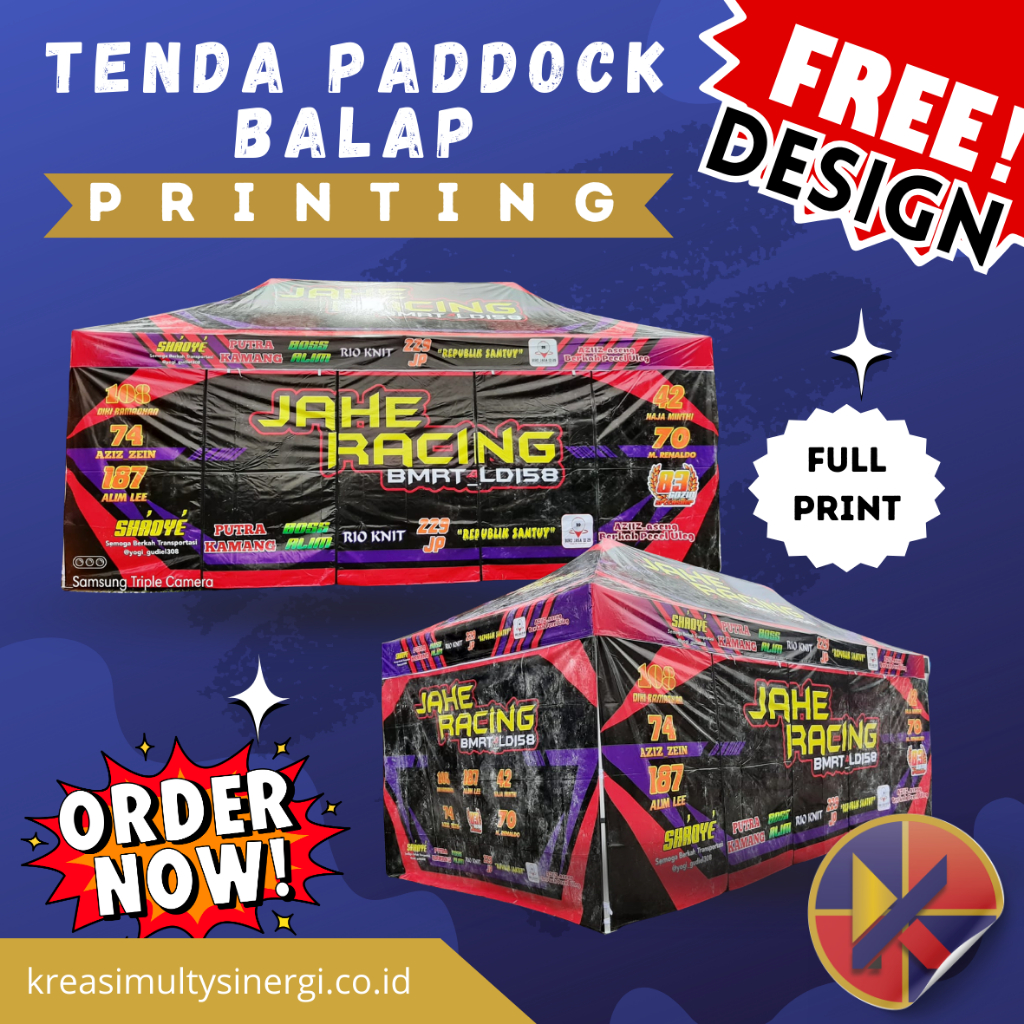 Tenda Lipat/paddock/Balap 3x3 m , 3x4,5 m ,3x6 m full dinding rangka premium