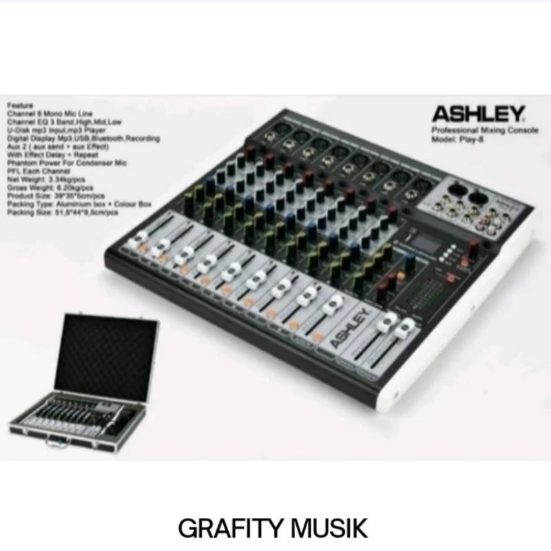 Mixer Ashley Play8 Play Mixer Audio Ashley 8 Channel Original