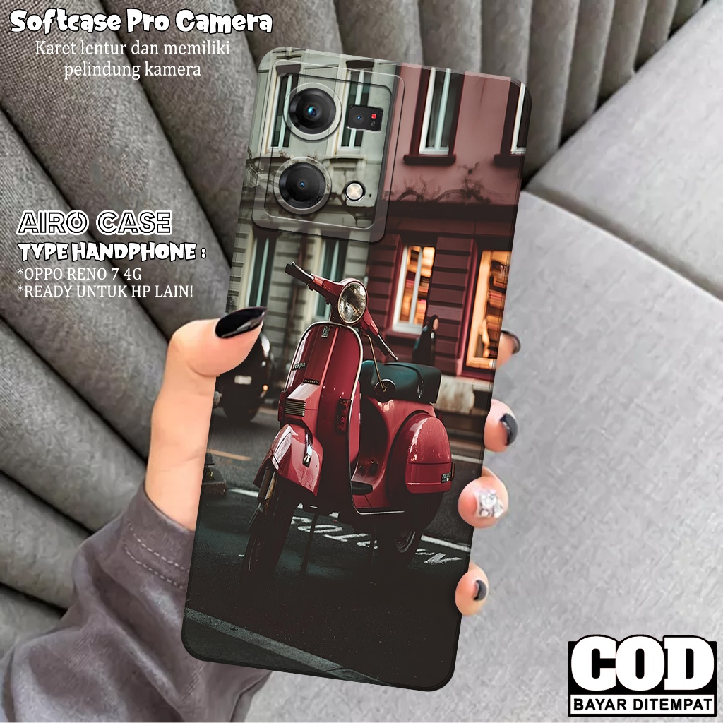 Case OPPO RENO 7 4G - Softcase OPPO RENO 7 4G - Fashion Case VESPA - Casing OPPO RENO 7 4G - Softcas