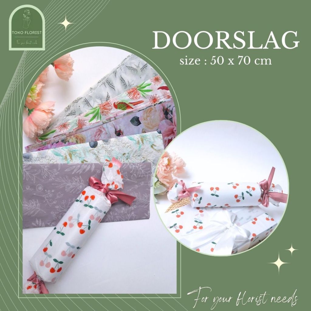 

GROSIR Kertas Buket Wrapping Bunga DOORSLAG isi 10 lembar