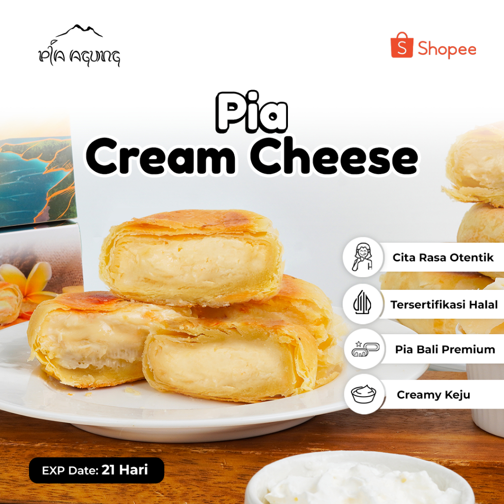 

Pia Cream Cheese - gurih kejunya, lembut isinya - Anda cobain sendiri, pasti ketagihan