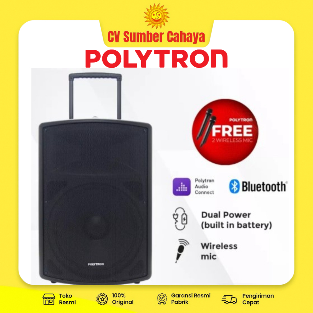 Polytron Speaker Aktif 15 Inch PASPRO 15F3 Bluetooth Indoor Outdoor PASPRO15F3 PAS PRO 15F3