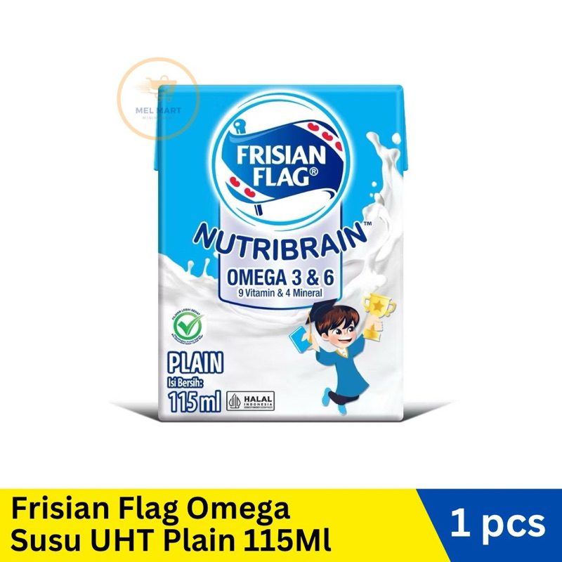 

Frisian Flag Omega Susu UHT Plain 115ML / Susu UHT Mini / Susu Frisian Flag Mini / Susu Frisian Flag / Susu anak plain / Susu Gula Rendah / Susu anak