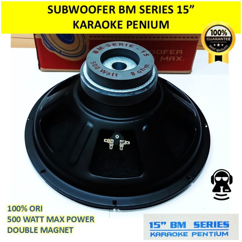 Speaker Subwoofer 15 Inch BM SERIE 15in 15" Karaoke Pentium Double Magnet 500 Watt 500W