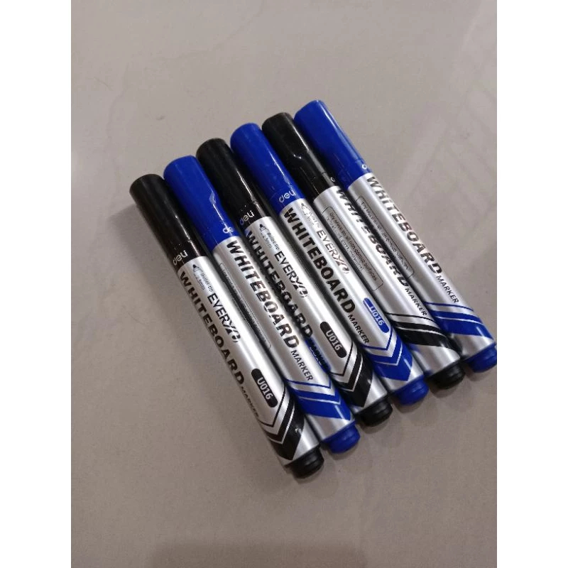 

spidol whiteboard deli hitam biru