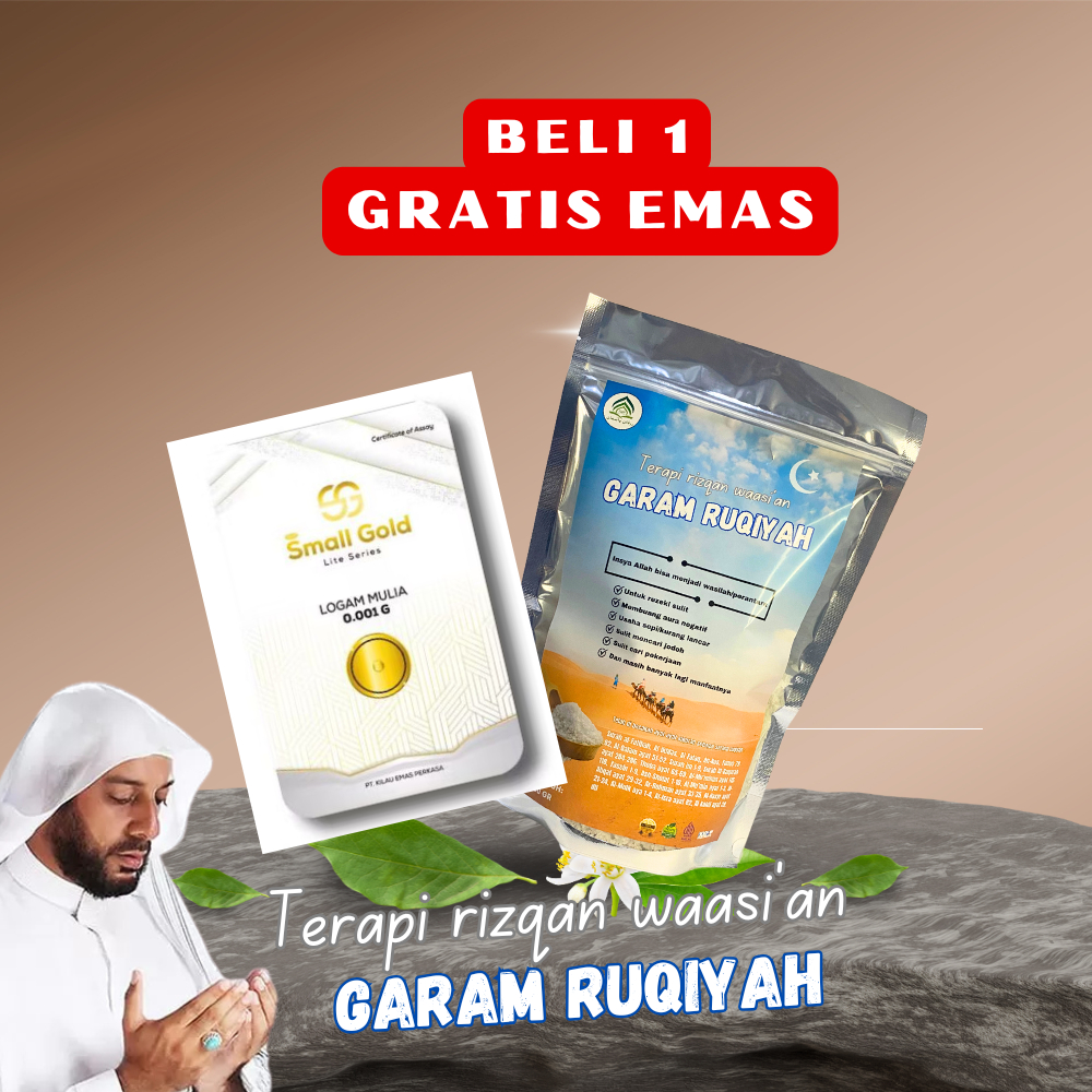 

Garam Ruqiyah Rizqan Waasi'An Kualitas Terbaik - BELI 750 GRAM GRATIS 100 GRAM - Solusi Untuk Susah Cari Pasangan, Rezeki Seret, Dan Dagang Sepi