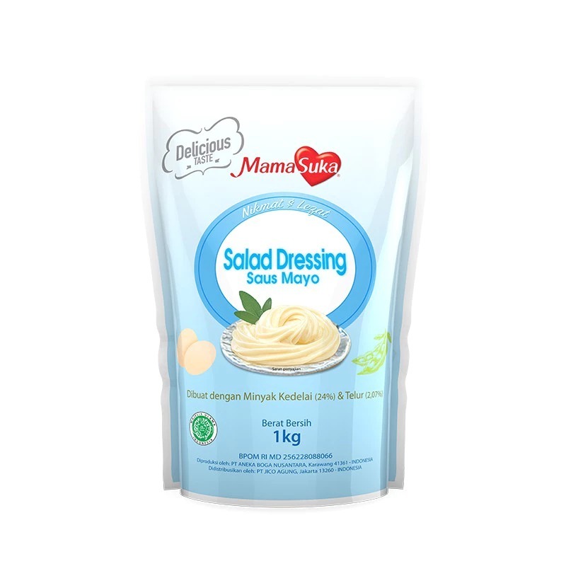 

Mayonaise MamaSuka 1kg Original Halal - Salad Dressing Saus Mayo Pouch Ekonomis