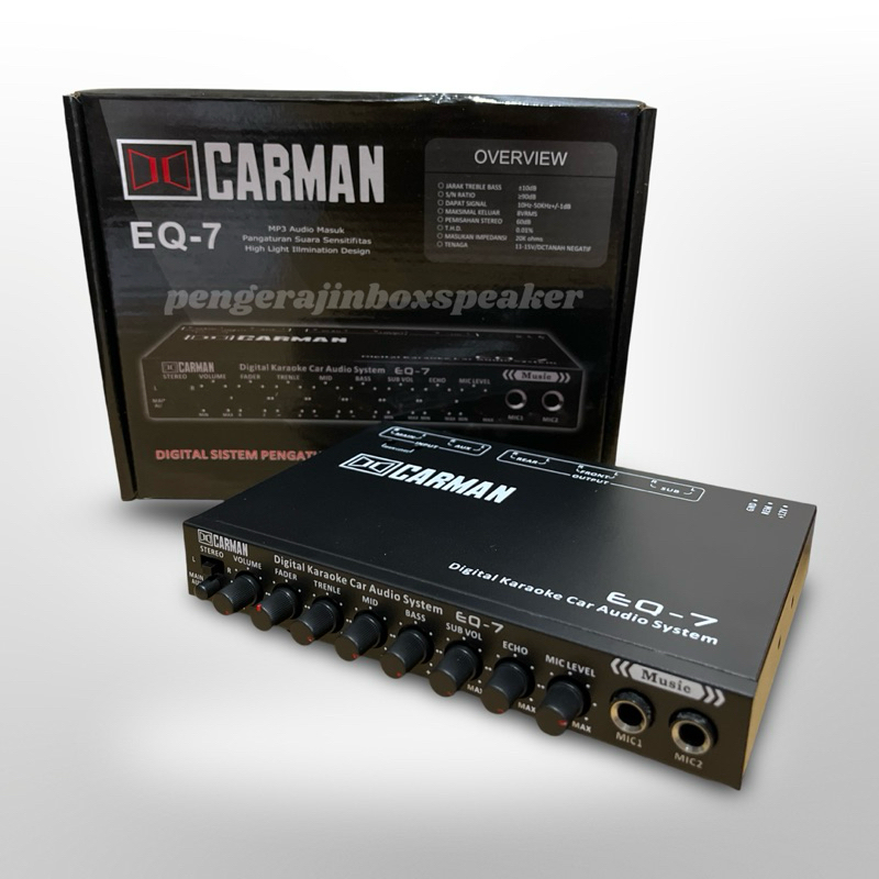 Parametrik Equalizer Carman EQ-7 - Preamp Carman EQ7 2 mic input - EQ 7 CARMAN