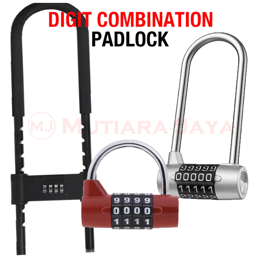 Gembok Angka Digit Pagar Pintu Motor Multifungsi Gembok Kombinasi