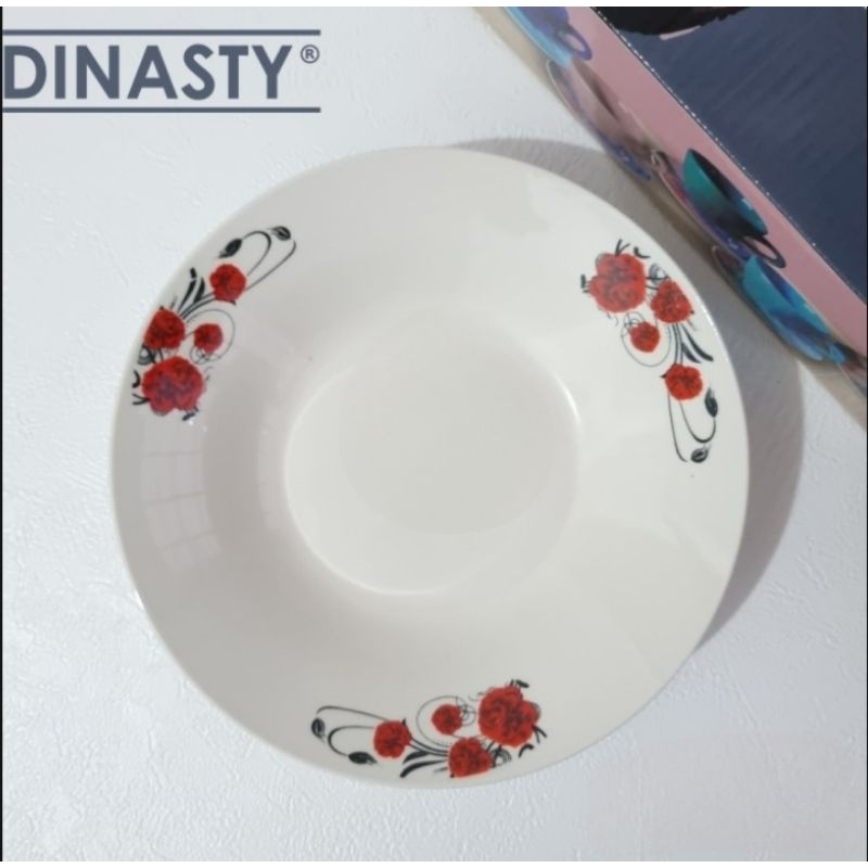 DINASTY 7275 PIRING KERAMIK MOTIF BUNGA 20 CM - 1249