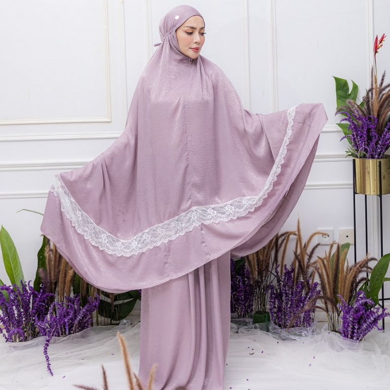 Mukena Dewasa zzura safa Set Mukena Set Multifungsi French Khimar Umroh Haji
