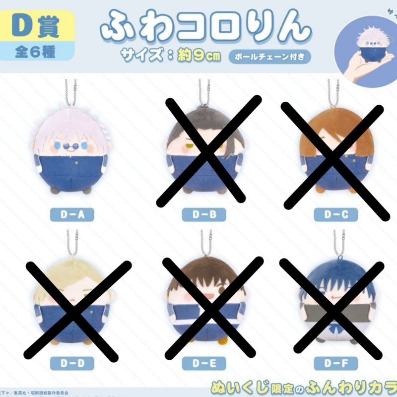 [BACA DESKRIPSI][ORIGINAL] Fuwakororin Fuwa S Nuikuji Nui kuji Gojo Satoru HighSchool Versi 2 JJK Ju