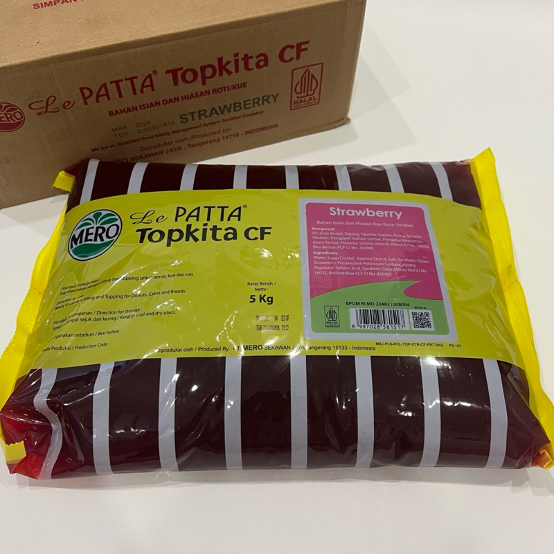 

Selai Lepatta 5kg / Stroberi Bluberi Nanas / Filling Isian Roti / Le Patta Rasa Buah Kemasan Repack