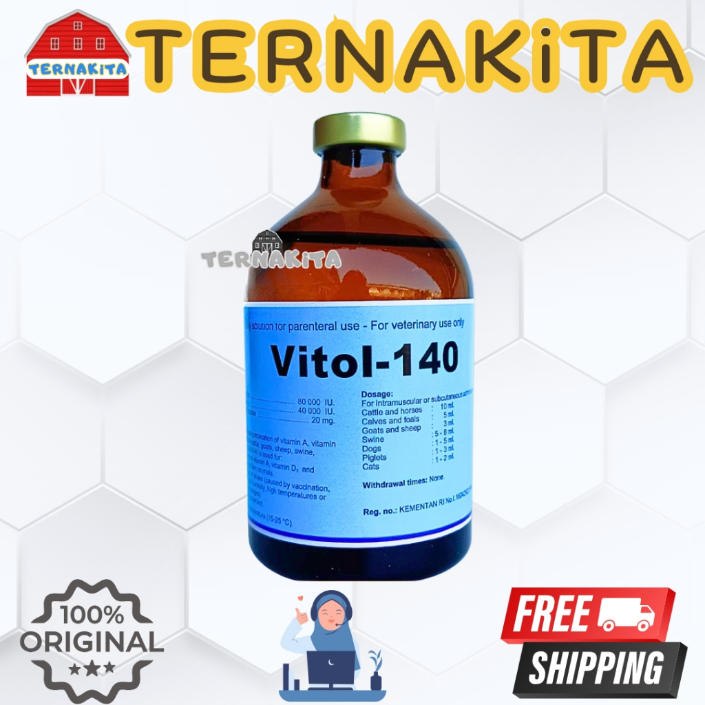VITOL 100 ml - Vitamin ADE Perbaiki Kondisi dan Produktifitas Hewan
