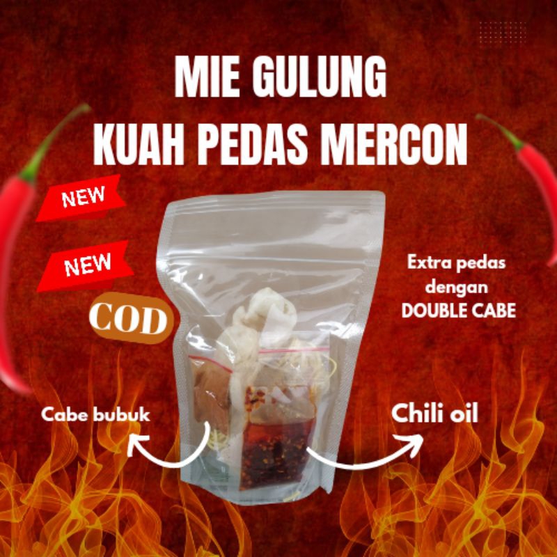 

mie gulung kuah pedas || mie pedas instan