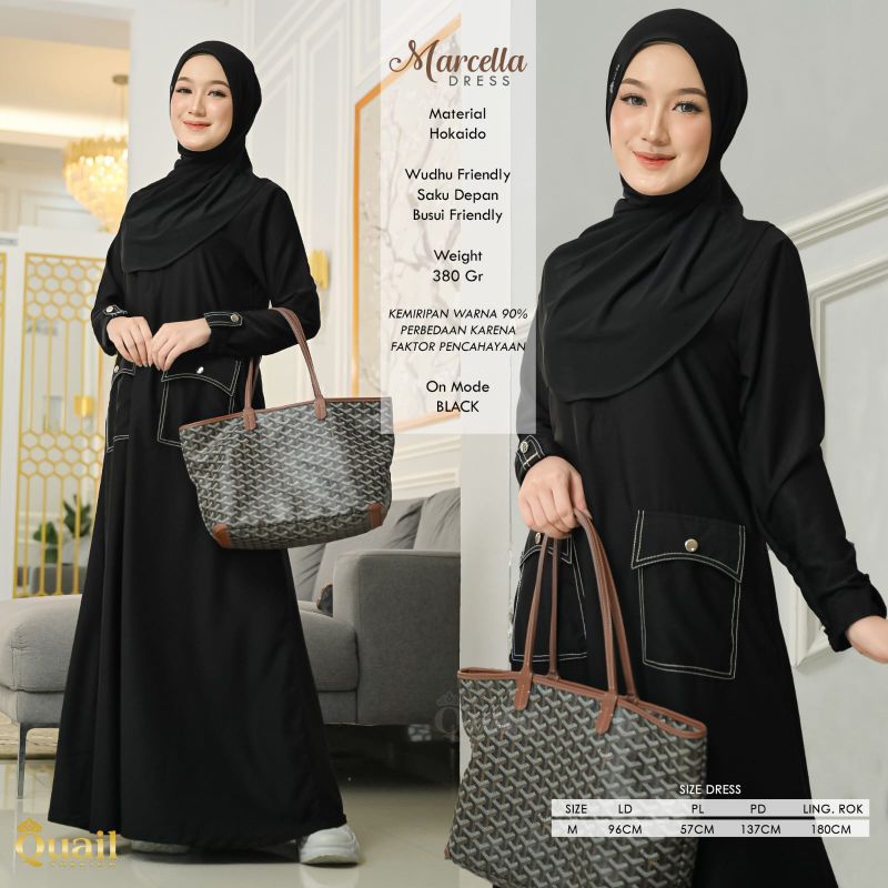 Dress gamis wanita marcella dress ori quail
