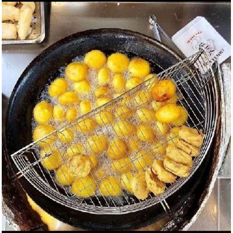 keranjang tirisan wajan peniris saringan minyak tempat makanan/saringan minyak