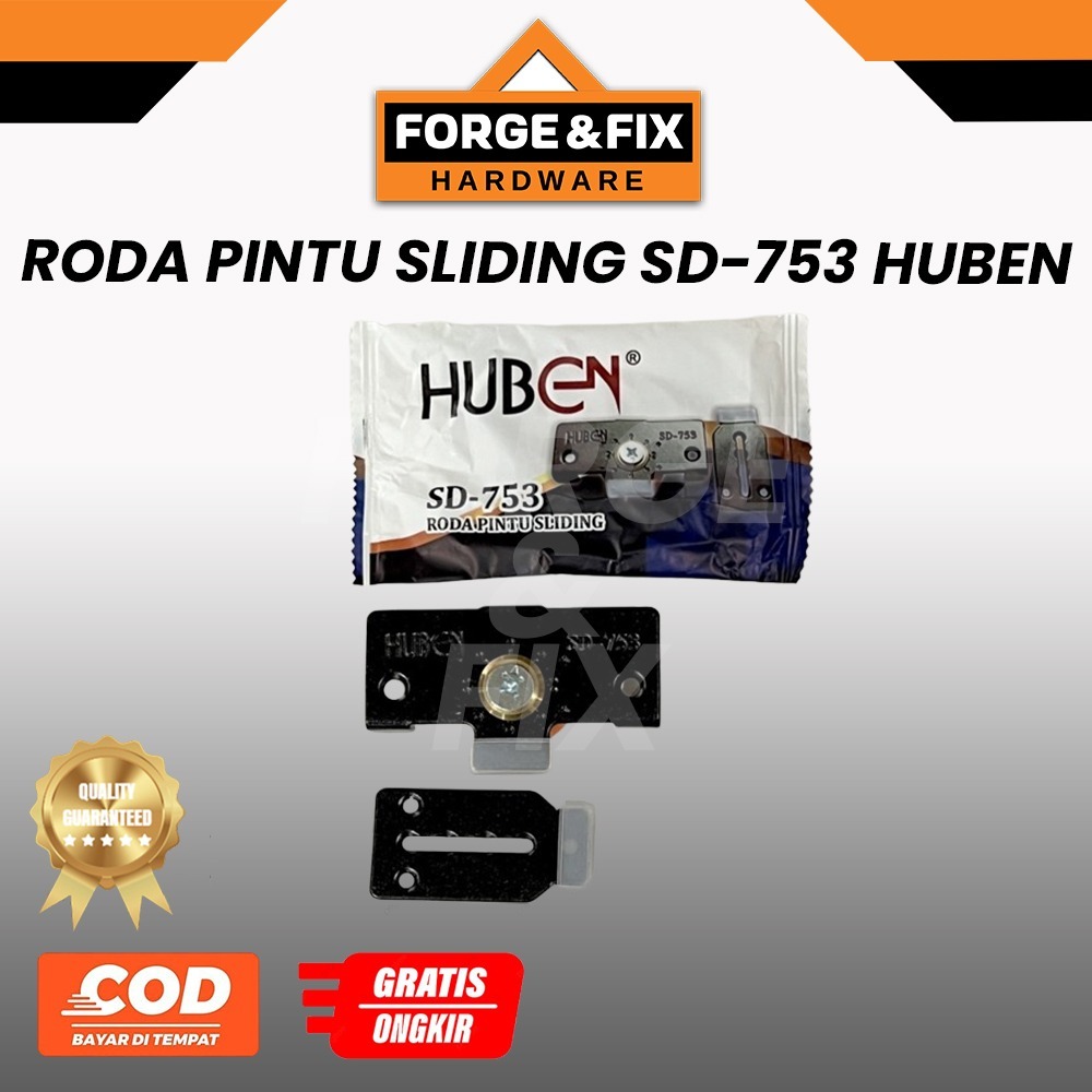[20SET] HUBEN Roda Pintu Sliding Geser Rel Lemari SD-753