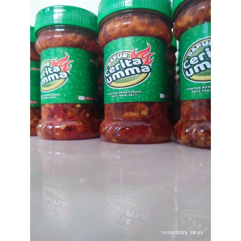 

Cerita Dapur Umma adalah produk sambel ikan Cakalang, Tongkol, Cumi, Dan Bawang