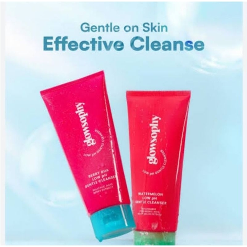 GLOWSOPHY LOW PH GENTLE CLEANSER WATERMELON | GLOWSOPHY LOW PH GENTLE CLEANSER BERRY BHA 100ML