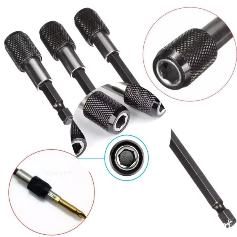Adaptor Mata Obeng 3pcs set Panjang Memanjang Extension Screwdriver Hex Scrup