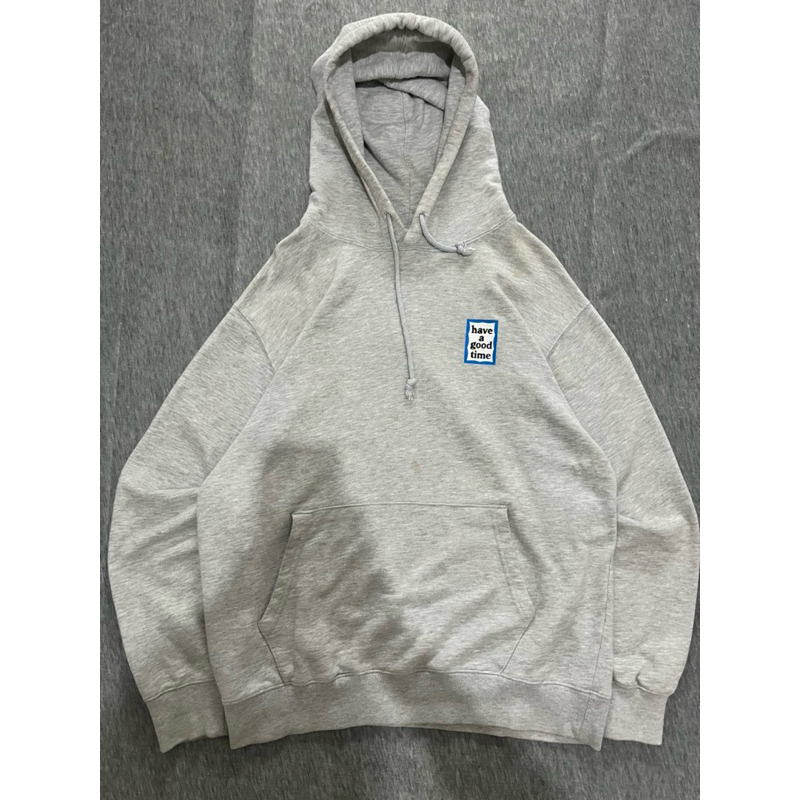 Hoodie abu abu have a good time grey/abu abu blue frame smal logo original