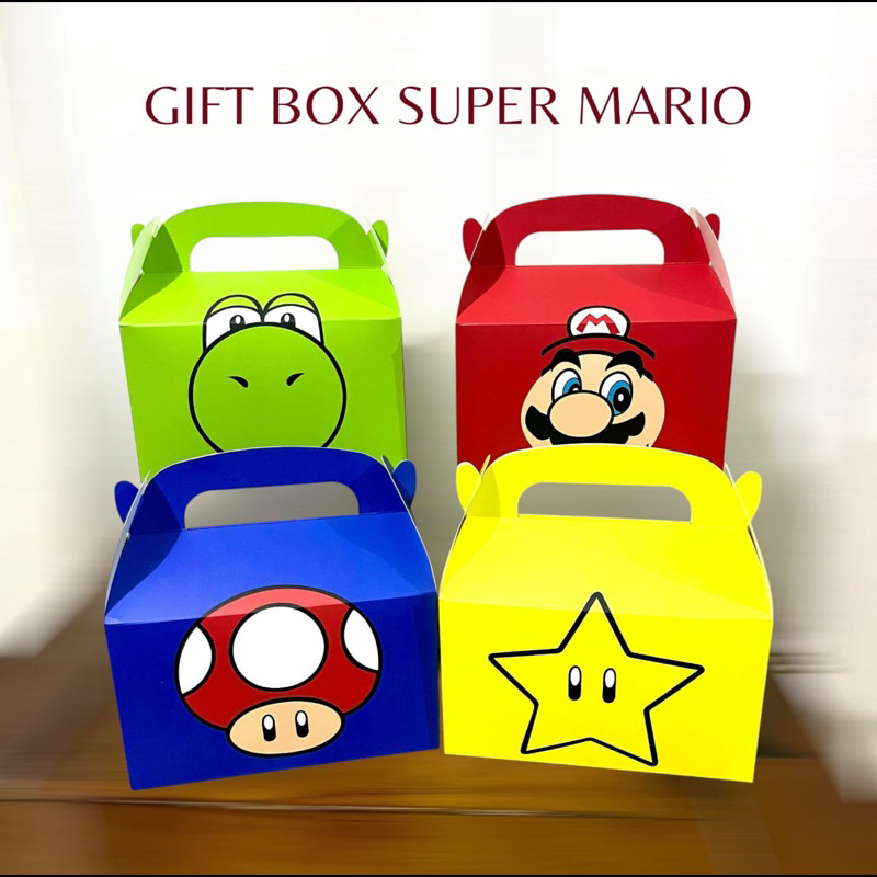 

HAMPERS ISI SNACK EDITION SUPER MARIO/ GIFT BOX CEWEK / COWO UNTUK KADO / HAMPERS SNACK / SEMPRO / BINGKISAN ANAK / UK 16X9X9 CM