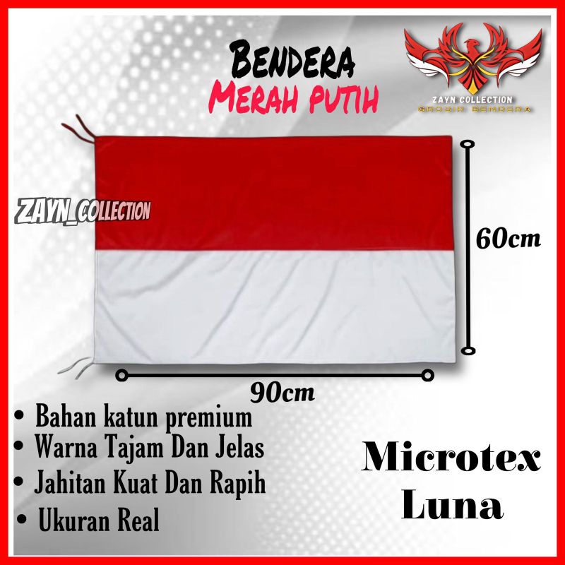 Bendera Merah Putih Bahan Kain Katun Tebal Premium Ukuran 90x60 isi 5/10/15/20pcs