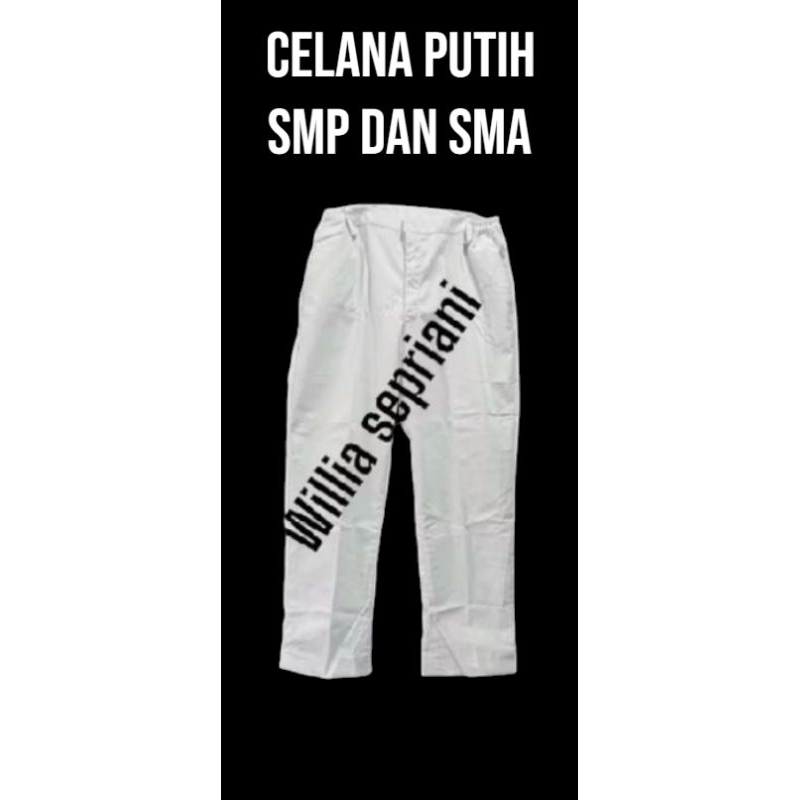 [ PREMIUM ] celana putih smp / celana putih sma / rok putih smp / rok putih sma / celana putih sekol