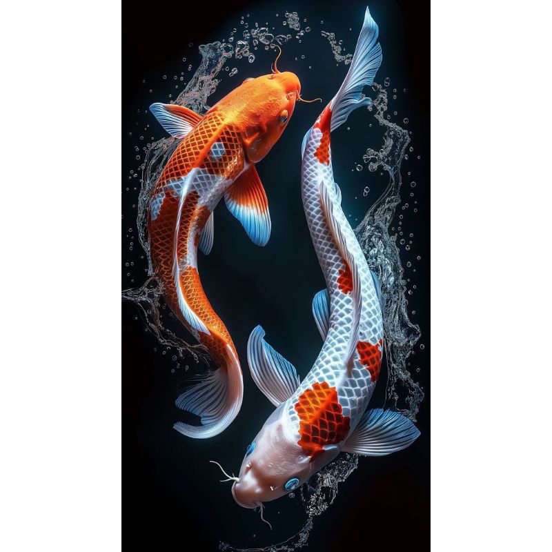 

stiker 3D ikan hias keren, stiker print, anti air, size 15 x 20 cm