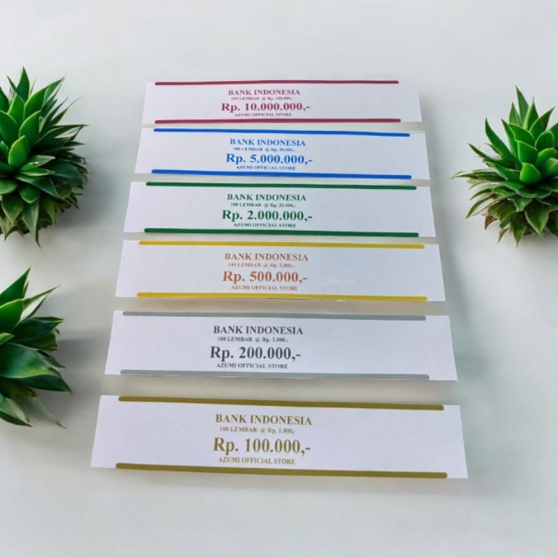 

Pembatas uang / Sabuk uang / Bundelan Uang terbaru TEBAL 150 GSM