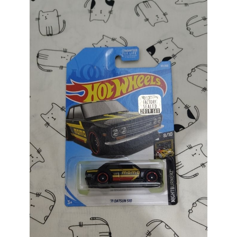 Hot Wheels 71 Datsun 510 Kmart Exclusive Recolor Black Momo