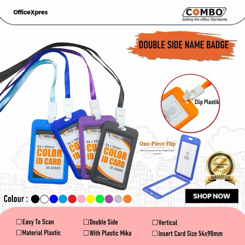 ID CARD 2 SISI COMBO 2060 ID CARD WARNA TANPA TALI