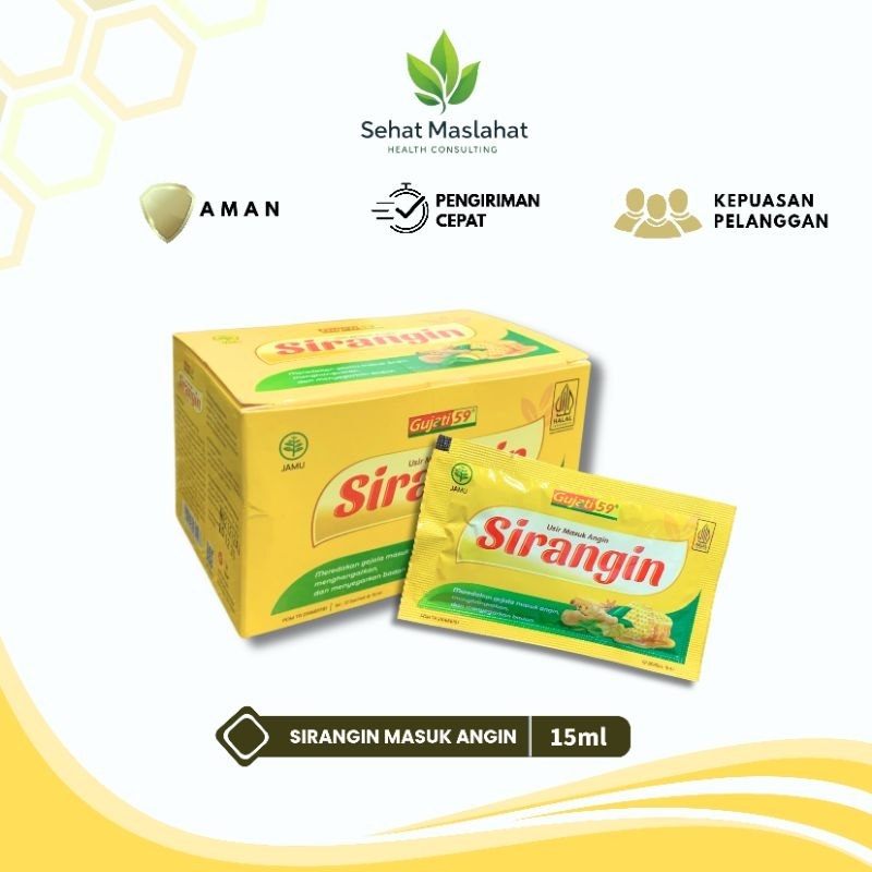 

Gujati 59 Sirangin Herbal Masuk Angin Dus 12’sch Cair Isi 12sch x 15 ml
